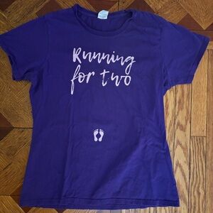 Purple 'Running for Two' T-Shirt